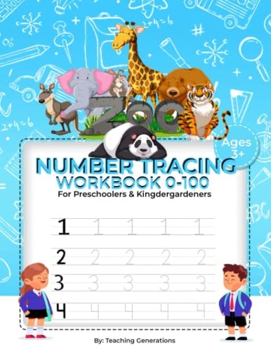 Tracing Numbers Workbook 0-100 for Kindergarteners & Preschoolers Tracing Numbers for Kids Ages 3-5 Tracing for Toddlers Numbers Number Tracing Practice Workbook