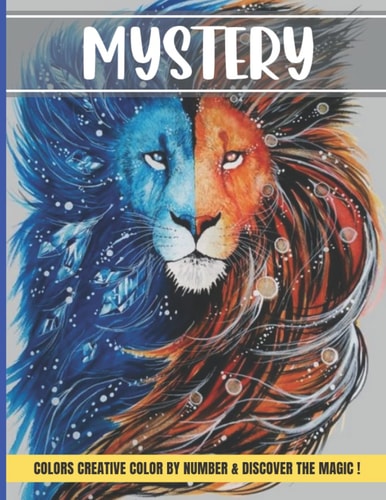 Mystery Colors Creative Color by Number & Discover Magic Large Print Stress Relieving Patterns Color by Number Adult Coloring Book Mystery Color