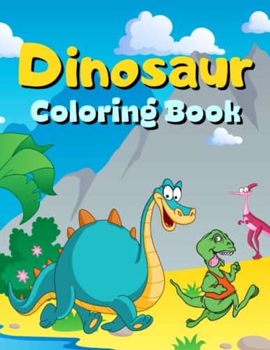 Dinosaur Coloring Book Children's Inspirational Coloring Book With Mythical Creatures.
