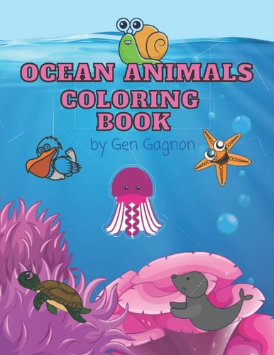 Ocean Animals Coloring Book For Pre-Schoolers and First Graders