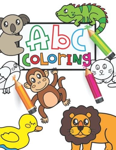 ABC Coloring Preschool Book, Coloring Animals, Fun with Numbers, Letters, Shapes, Colors, Big Activity Workbook for Toddlers & Kids