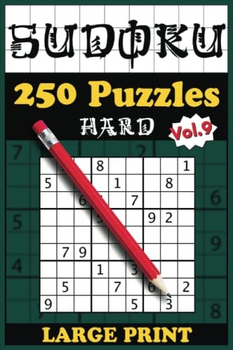 250 Hard Sudoku Puzzles with Solutions Volume 9