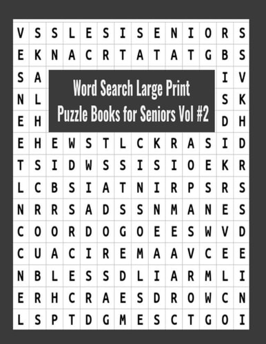 Word Search Large Print Puzzle Books for Seniors Vol #2 Word Searches 101 Puzzles, Wordsearch Puzzles for Seniors, Adults, Search Words, Word Search Book for Seniors, Words Search for Adults, Keep Your Brain Active, Brain Teasers Funny Word Search Puzzles
