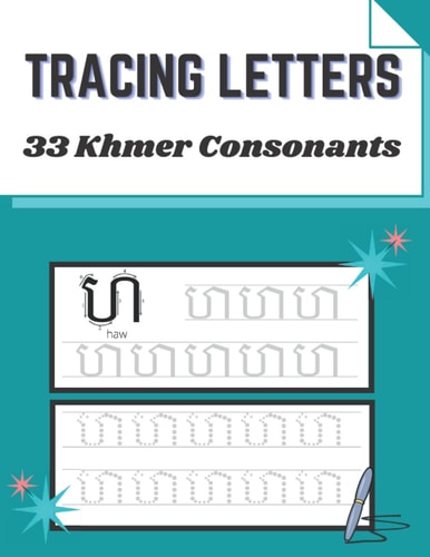 Tracing Letter 33 Khmer Consonants Handwriting Practice Books For Beginner