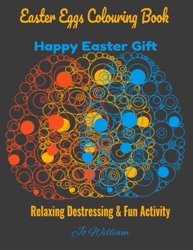 Easter Eggs Coloring Book With Beautiful Artistic Designs, Easter Egg Activity Easter Gift, Coloring For Relaxation Coloring Book GiftSpring Holiday Fun Book Easter Eggs Coloring for Stress Relief