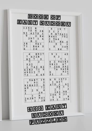 600 Easy Sudoku Puzzles Book of Easy Sudoku