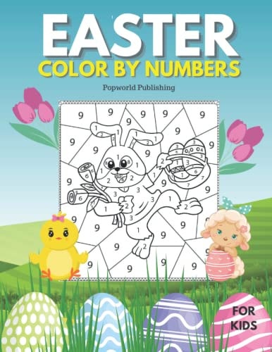 Easter Color BY Numbers Coloring Book for Kids Aged 4-8