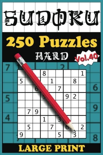 250 Hard Sudoku Puzzles with Solutions Volume 40