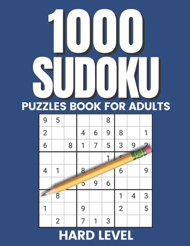 1000 Sudoku Puzzles Book for Adults - Hard Level - With Answers