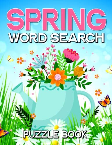 Spring Word Search Puzzle Book Brain Games Word Hunt Activity Book for Adults, Teens, and Seniors in Large Print