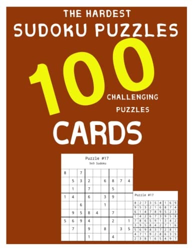 The Hardest Sudoku Puzzles 100 Challenging Puzzles Cards