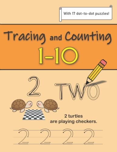 Tracing and Counting Numbers 1-10: Number Recognition - With Counting and Dot-to-dot Activities