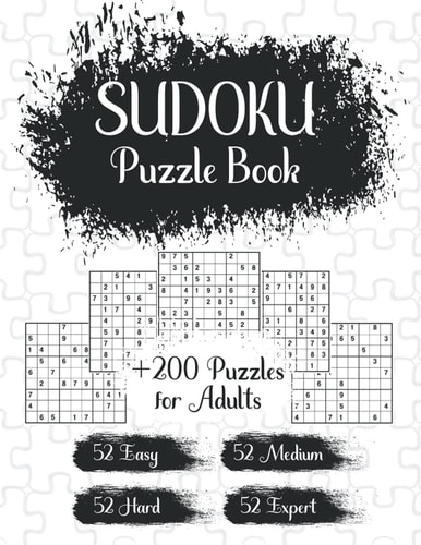 Sudoku Puzzle Book Easy to Expert Sudoku Puzzles for Adults with Answers - White Cover