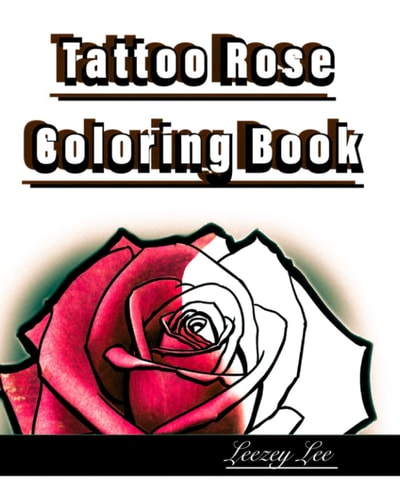 Tattoo Rose Coloring Book
