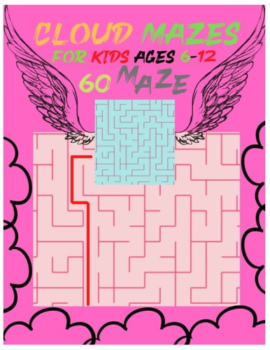 Mazes For Kids Ages 6-12 Maze Activity Book Workbook Game Puzzles For Toddlers 6-9 Years, Travel Activities Books For Children's 6-8 &10-12, Year Olds