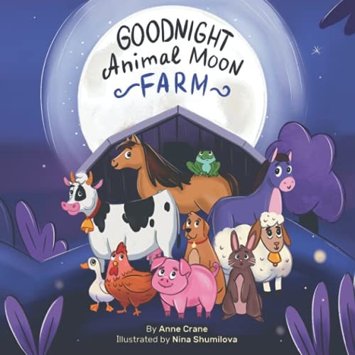 Goodnight Animal Moon Farm Funny and Quick Work Rhymed Bedtime Story with Coloring Book
