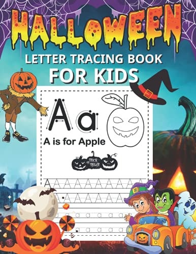 Halloween Letter Tracing Book for Kids Practice Writing Activity Workbook for Kids to Practicing A - Z Alphabets with Halloween Theme