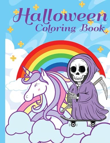 Halloween Coloring Book Cute Halloween Coloring Book. 25 Pages of Spooky Characters to Fill In.