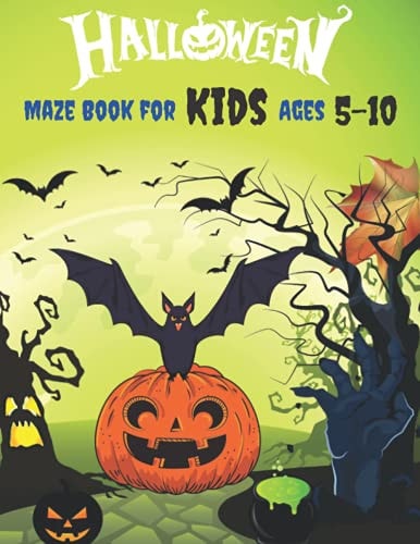 Halloween Maze Book for Kids Ages 5-10