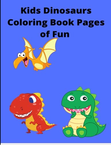 Dinosaurs Kids Coloring Book Scissors Cut Out Fun
