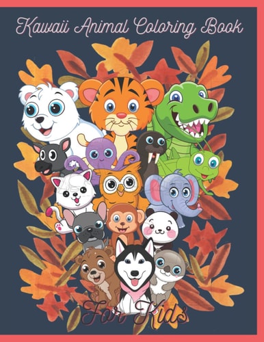Kawaii Animal Coloring Book For Kids 20 Kawaii Coloring Pages with Animals for Children of Any Age
