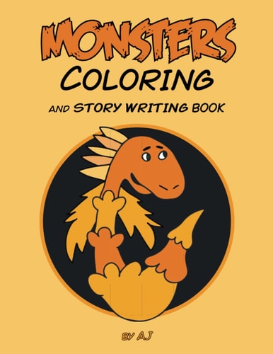 Monsters Coloring Book And Story Writing Book