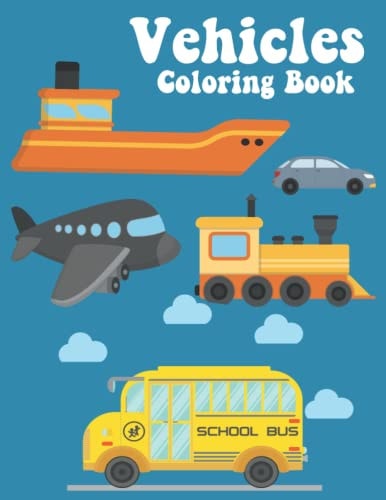 Vehicle Coloring Book For Kids, Toddlers (41- Pages)