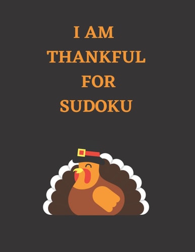 I Am Thankful for Sudoku Thanksgiving Themed Activity Book