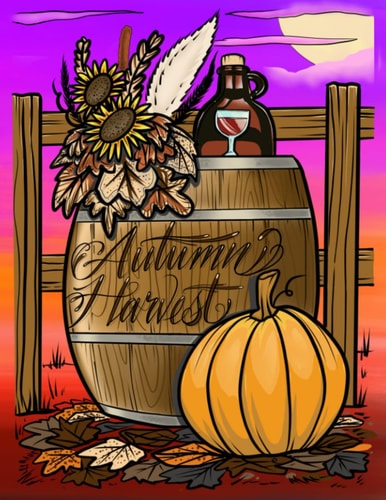 Autumn Harvest Unique Designs to Cozy Up to and De-stress While Developing Your Creativity.