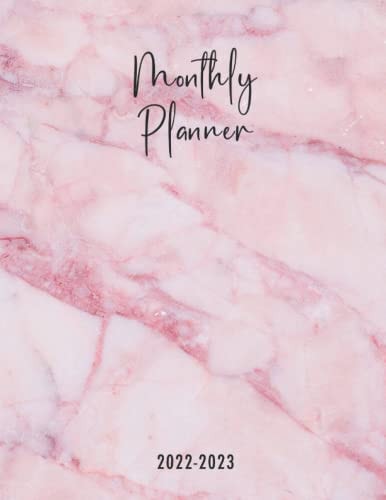 Montlhy Planner 2022-2023 Pink Monthly Planner to Organize Your Day with Mandala Drawings