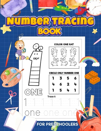 Number Tracing and Coloring Book For Kids Or Kindergarten Students