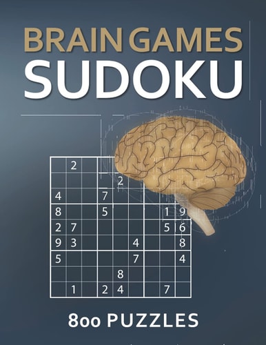 Brain Games - Sudoku (800 Puzzles) Easy, Medium, Hard Sudoku Puzzle
