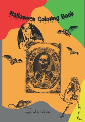 Halloween Coloring Book Easy Shading Technique