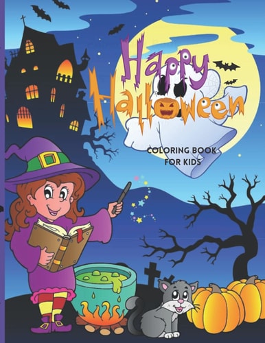 Happy Halloween Coloring Book For Kids Cute Halloween Coloring Book for Kids