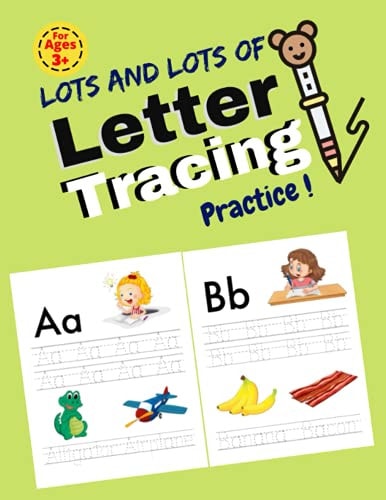 Lots and Lots of Letter Tracing Practice! Essential Writing Practice for Preschool and Kindergarten. First Learn to Write Workbook. Practice Line Tracing, Pen Control to Trace and Write ABC Letters.