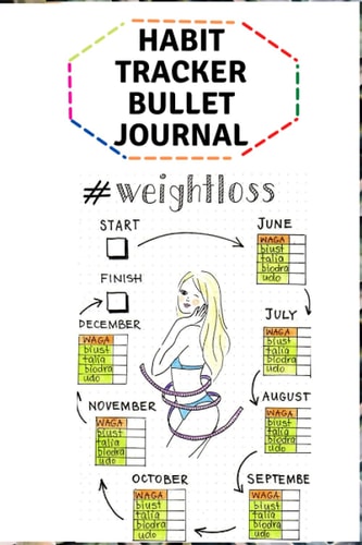 Habit Tracker Bullet Journal Health/Fitness Fitness, Weight Loss Chart and Body Measurement Tracker