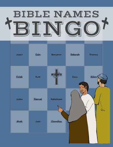 Bible Names Bingo Game Book Youth Group Sunday School Church Group Christian Party Game