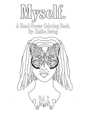 Myself. A Hand Drawn Coloring Book.