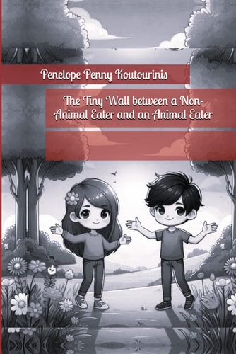 The Tiny Wall Between a Non Animal Eater and an Animal Eater Black and White Illustration