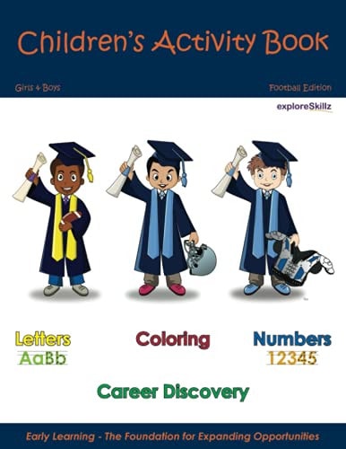 Children's Activity Book - Football Edition Early Childhood Learning Activity Books for Girls and Boys