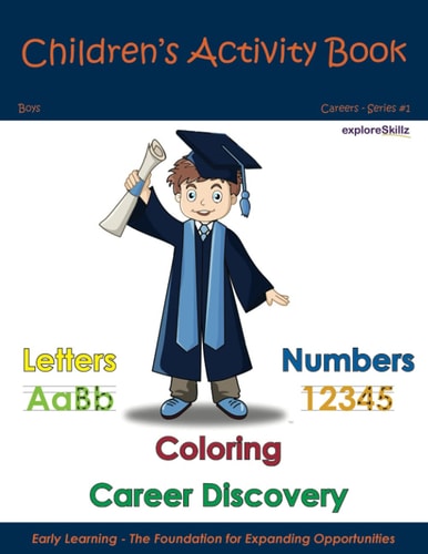 Children's Activity Book - Boys Individual 3 Early Childhood Learning Activity Books for Boys