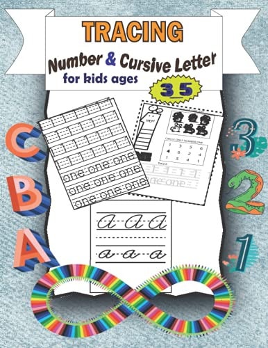 Tracing Number & Cursive Letter for Kids Ages 3_5 Preschool Alphabet and Numbers Learning