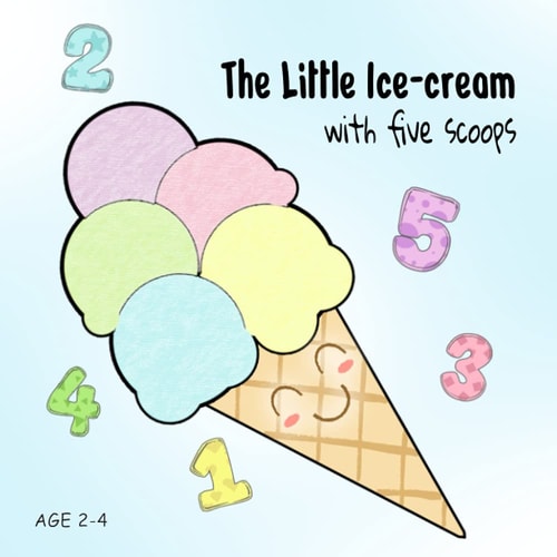 Little Ice Cream With Five Scoops