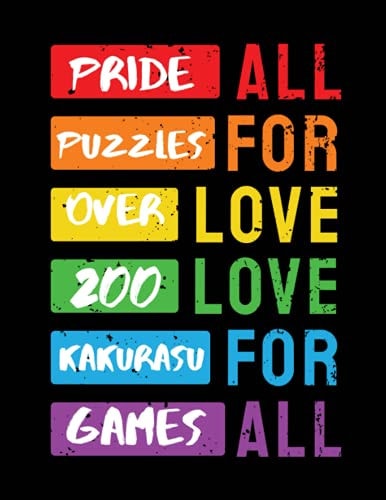 Pride Puzzles Over 200 Kakurasu Number Games