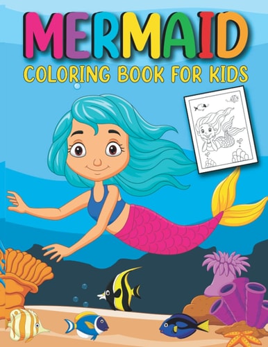 Mermaid Coloring Book for Kids Toddler Coloring Book Easy and Big Coloring Books for Toddlers for Kids Ages 2-4, 4-8