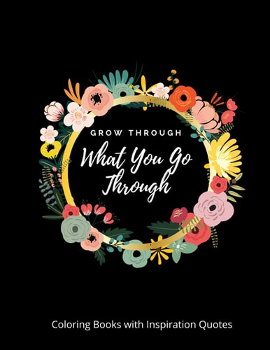 Adult Coloring Book With Inspirational Quotes Stress Relieving and Relaxing