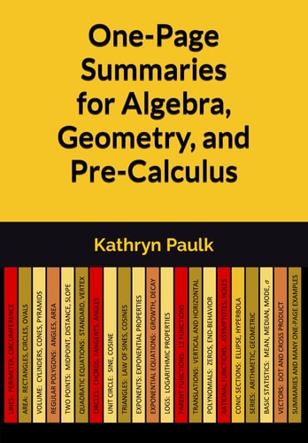 One-Page Summaries for Algebra, Geometry, and Pre-Calculus
