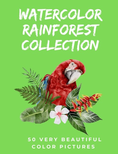 Watercolor Rainforest Collection Color Rainforest Book for Young and Old