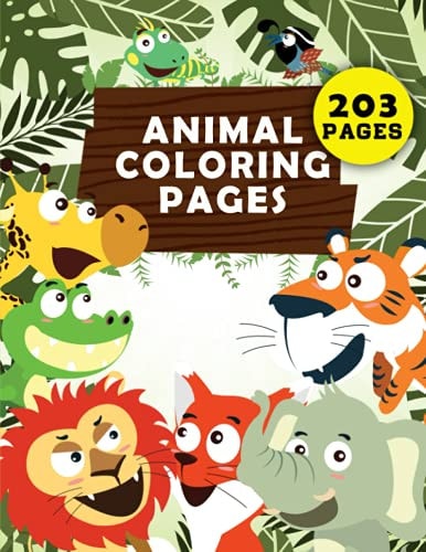 Animal Coloring Pages Coloring Book with Fun, Easy, and Relaxing Coloring Pages for Animal Lovers