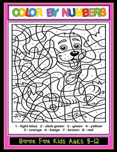Color by Numbers Large Print, Coloring Book for Kids Ages 8-12